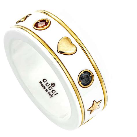 gucci icon double g ring|Gucci icon ring with gemstones.